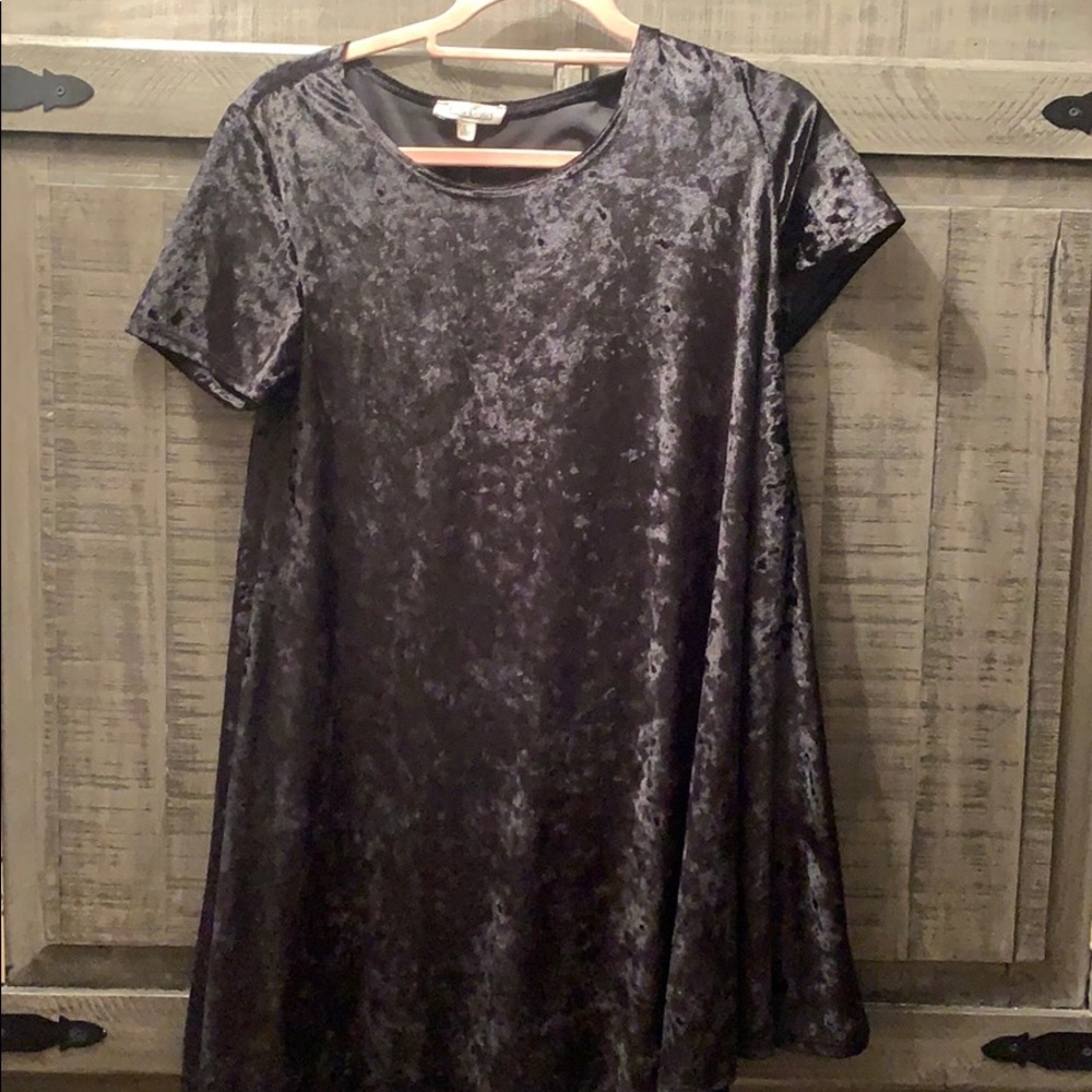 Black velvet dress